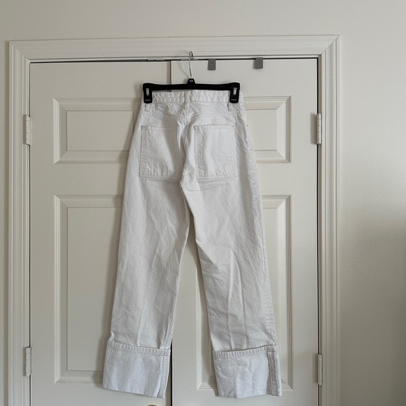 Zara High Waisted Folded Up Wide Leg Jeans - Picture 2 of 4